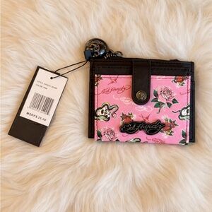 Ed Hardy Pink and Black Women's Wallet